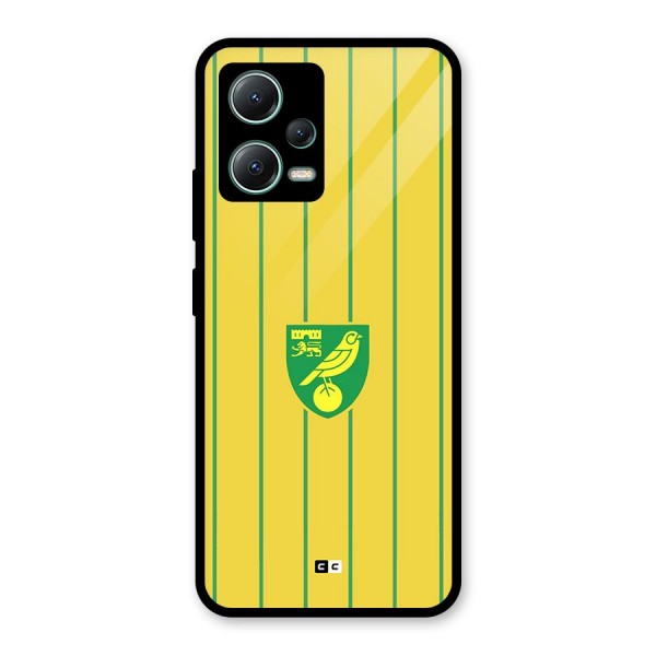 Norwich City Glass Back Case for Poco X5