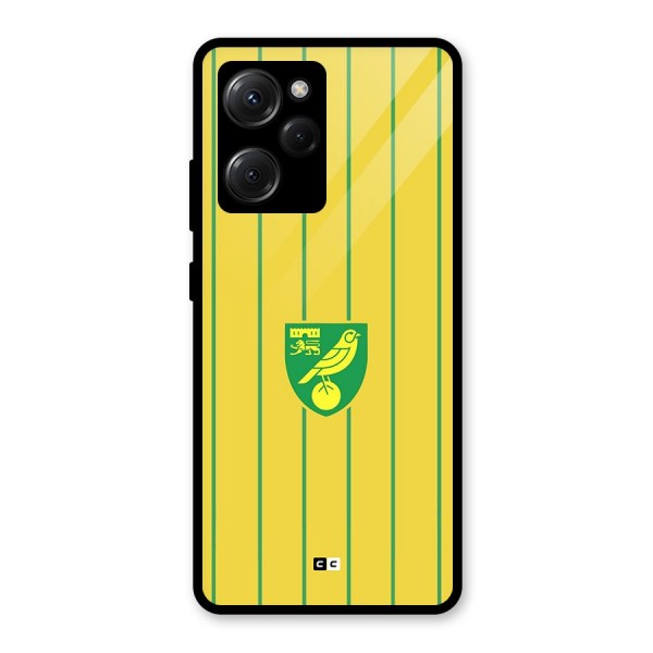 Norwich City Glass Back Case for Poco X5 Pro