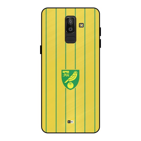 Norwich City Metal Back Case for Galaxy J8