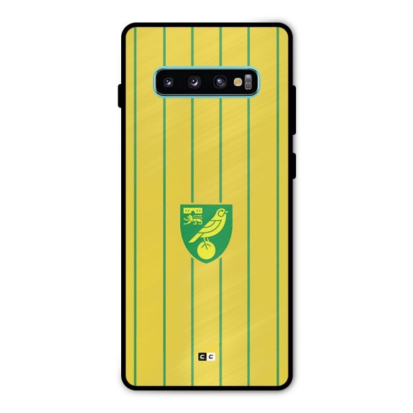 Norwich City Metal Back Case for Galaxy S10 Plus