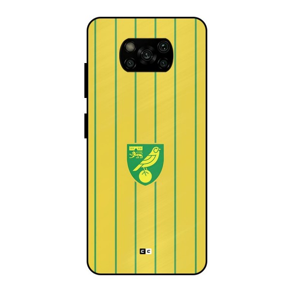 Norwich City Metal Back Case for Poco X3