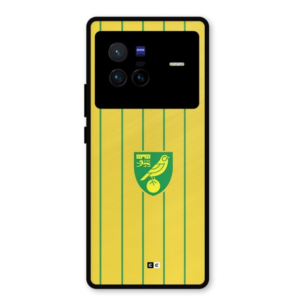 Norwich City Metal Back Case for Vivo X80