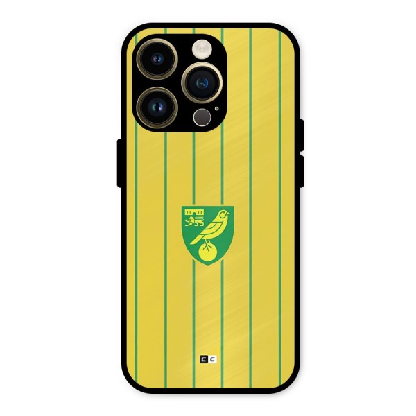 Norwich City Metal Back Case for iPhone 14 Pro