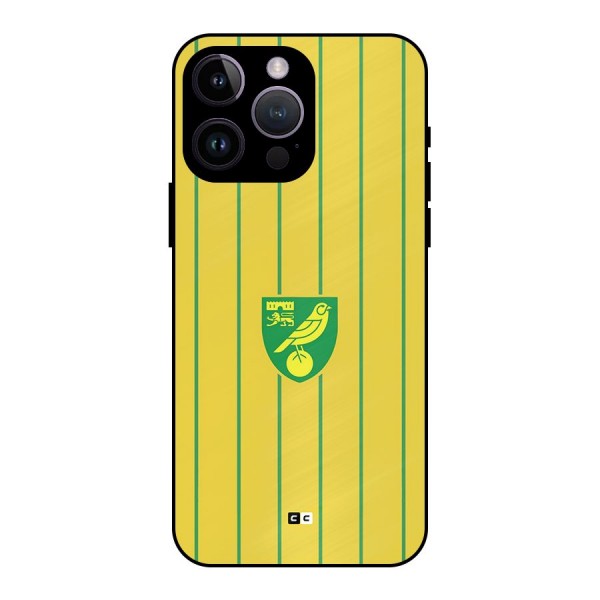 Norwich City Metal Back Case for iPhone 14 Pro Max