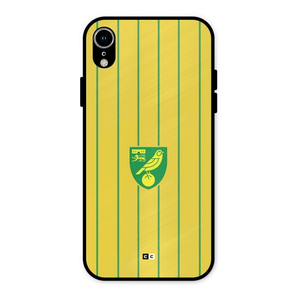 Norwich City Metal Back Case for iPhone XR