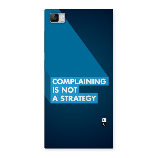 Not A Strategy Back Case for Mi3