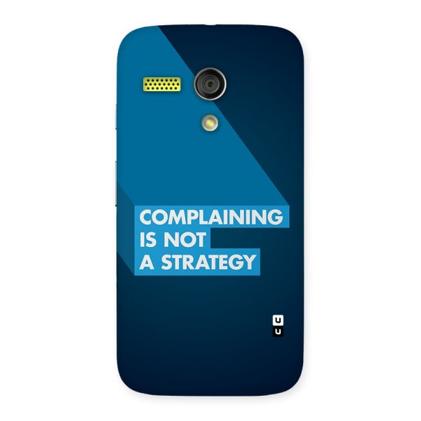 Not A Strategy Back Case for Moto G