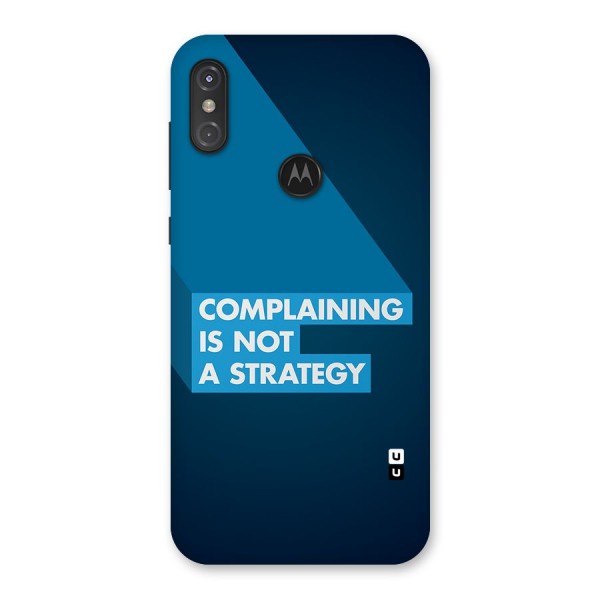 Not A Strategy Back Case for Motorola One Power