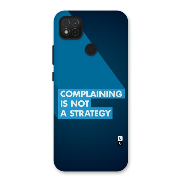 Not A Strategy Back Case for Redmi 9 Activ
