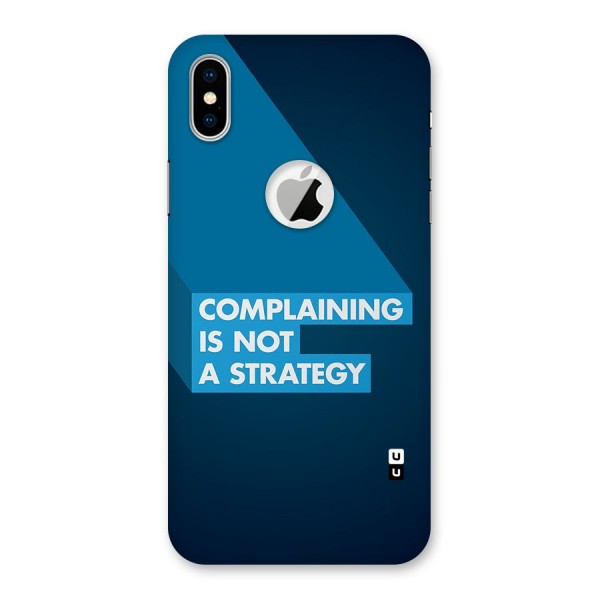 Not A Strategy Back Case for iPhone XS Logo Cut