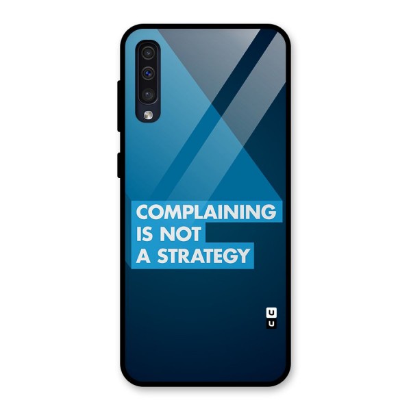 Not A Strategy Glass Back Case for Galaxy A50