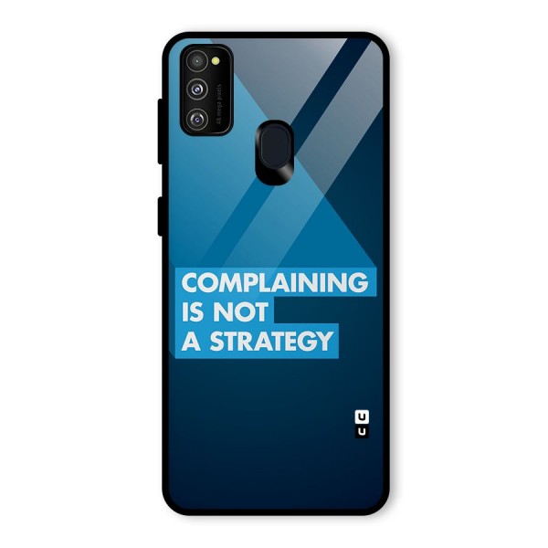 Not A Strategy Glass Back Case for Galaxy M21