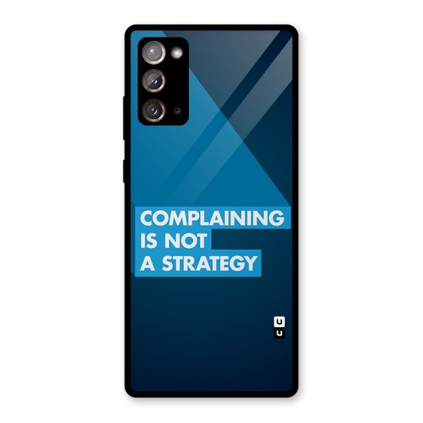 Not A Strategy Glass Back Case for Galaxy Note 20