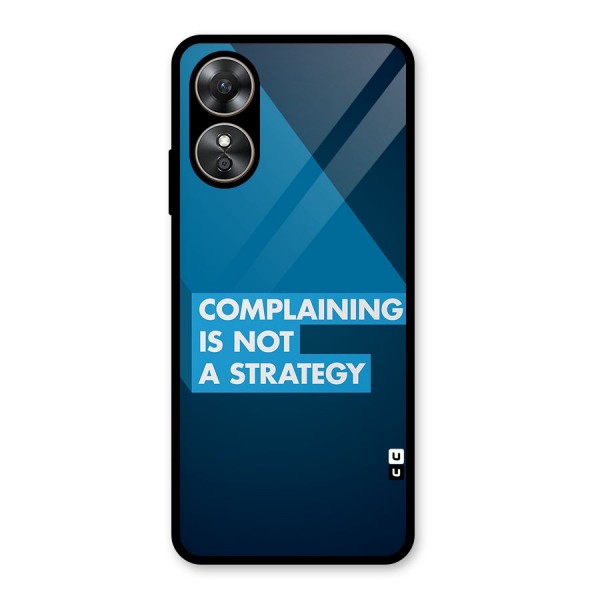 Not A Strategy Glass Back Case for Oppo A17