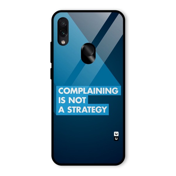 Not A Strategy Glass Back Case for Redmi Note 7