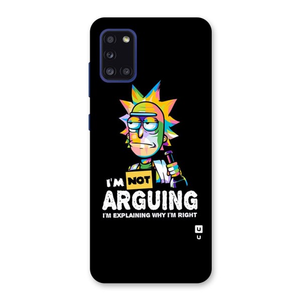 Not Arguing Explaining Back Case for Galaxy A31