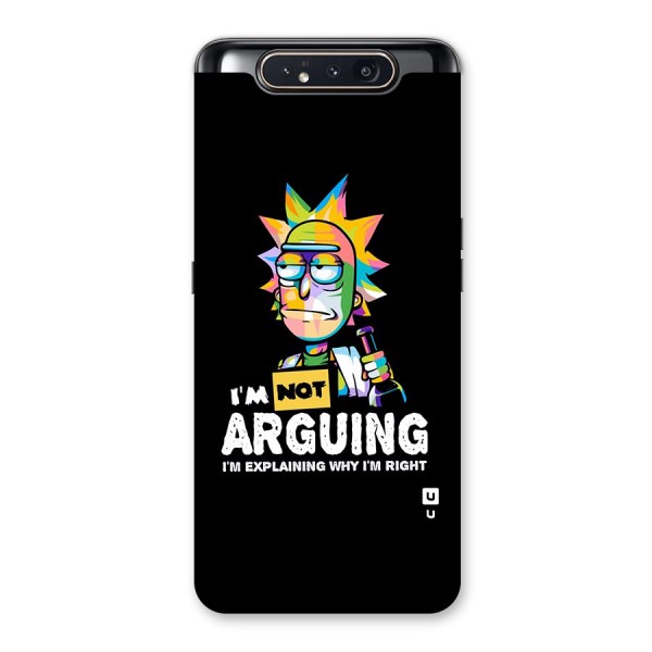 Not Arguing Explaining Back Case for Galaxy A80