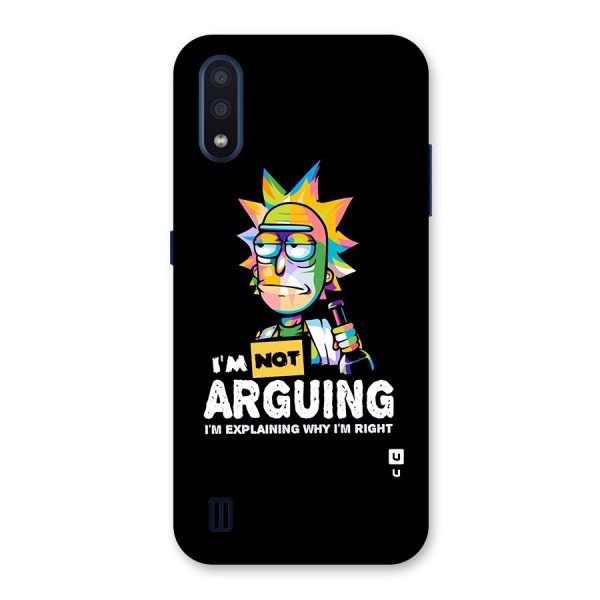 Not Arguing Explaining Back Case for Galaxy M01