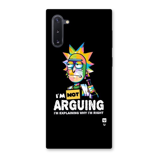 Not Arguing Explaining Back Case for Galaxy Note 10