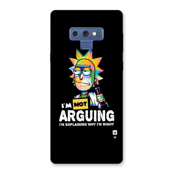 Not Arguing Explaining Back Case for Galaxy Note 9