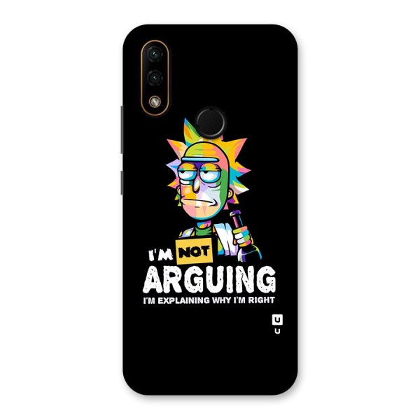 Not Arguing Explaining Back Case for Lenovo A6 Note