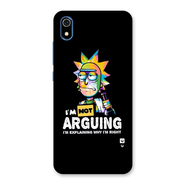 Not Arguing Explaining Back Case for Redmi 7A