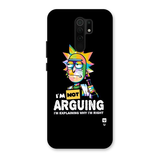 Not Arguing Explaining Back Case for Redmi 9 Prime