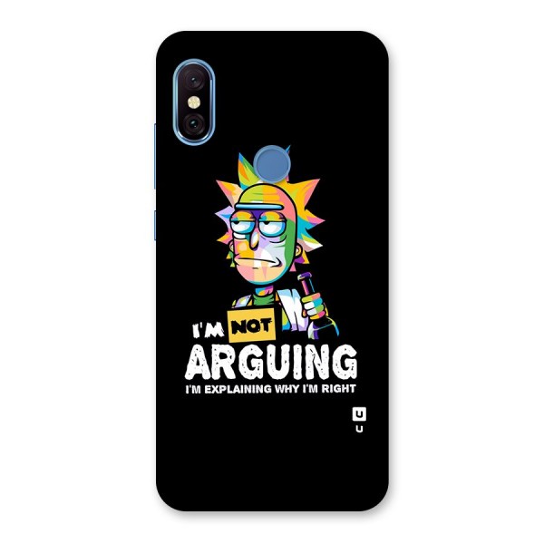 Not Arguing Explaining Back Case for Redmi Note 6 Pro