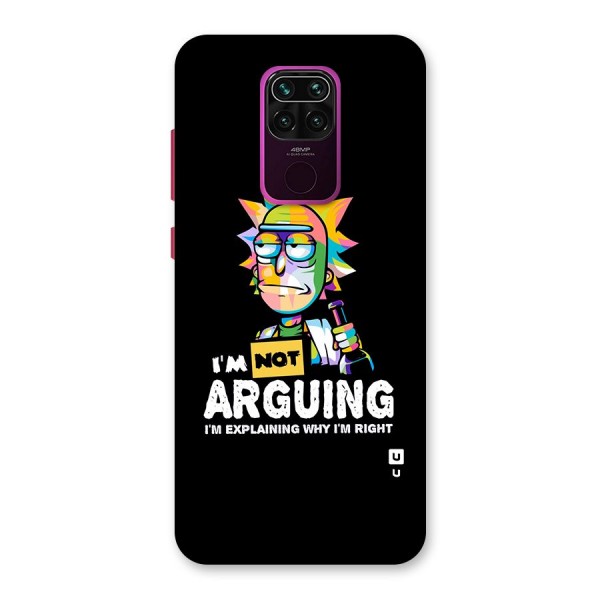 Not Arguing Explaining Back Case for Redmi Note 9