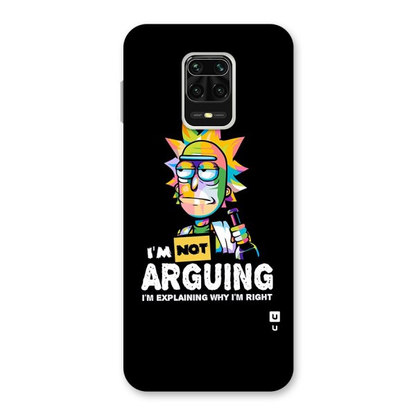 Not Arguing Explaining Back Case for Redmi Note 9 Pro