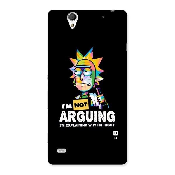 Not Arguing Explaining Back Case for Sony Xperia C4