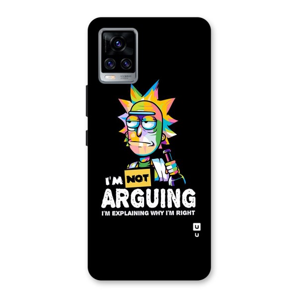 Not Arguing Explaining Back Case for Vivo V20 Pro