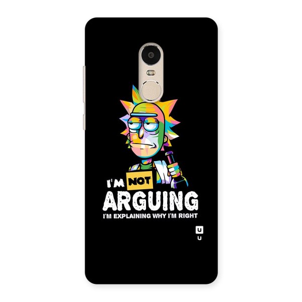 Not Arguing Explaining Back Case for Xiaomi Redmi Note 4