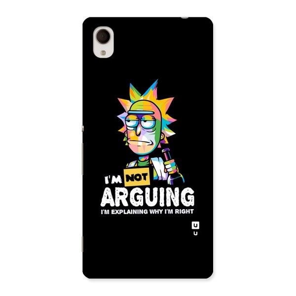 Not Arguing Explaining Back Case for Xperia M4 Aqua