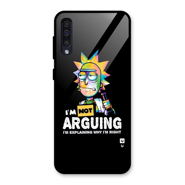 Not Arguing Explaining Glass Back Case for Galaxy A50s