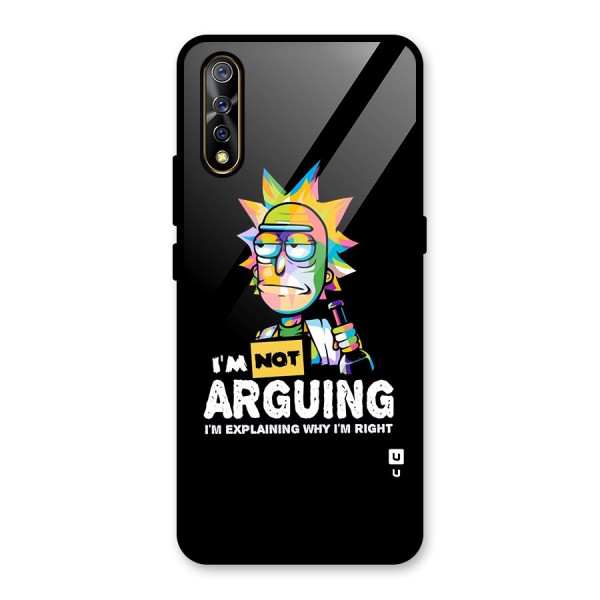 Not Arguing Explaining Glass Back Case for Vivo Z1x