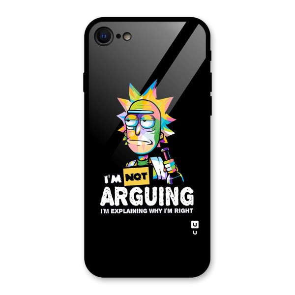 Not Arguing Explaining Glass Back Case for iPhone 8