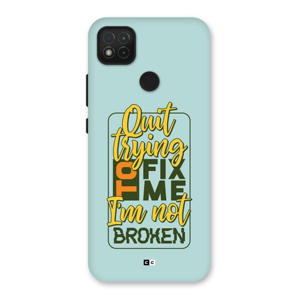 Not Broken Back Case for Redmi 9C