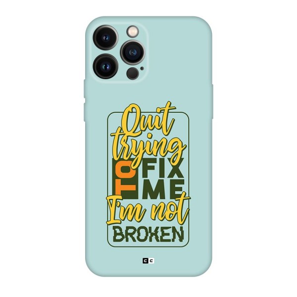 Not Broken Back Case for iPhone 13 Pro Max