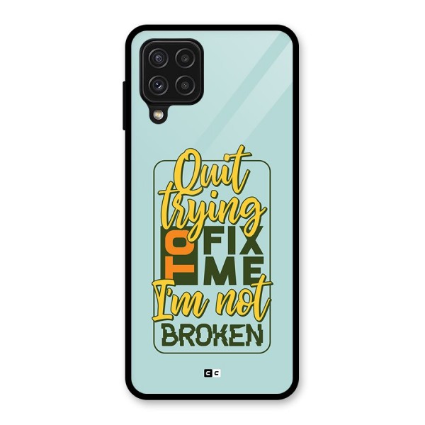 Not Broken Glass Back Case for Galaxy A22 4G