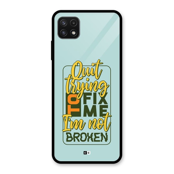 Not Broken Glass Back Case for Galaxy A22 5G