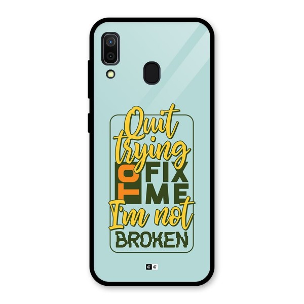 Not Broken Glass Back Case for Galaxy A30