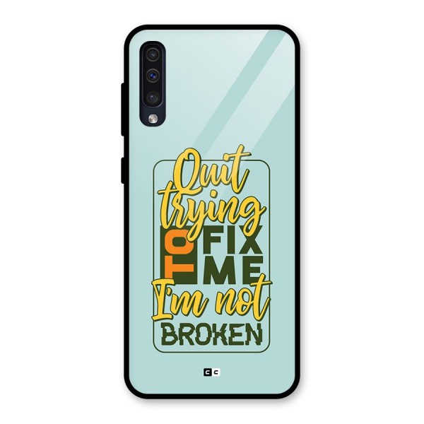 Not Broken Glass Back Case for Galaxy A50