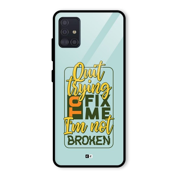 Not Broken Glass Back Case for Galaxy A51