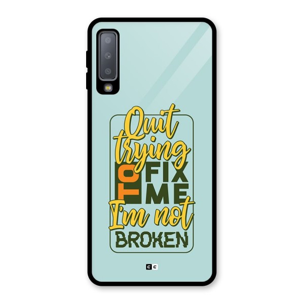 Not Broken Glass Back Case for Galaxy A7 (2018)