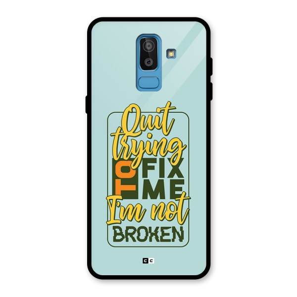 Not Broken Glass Back Case for Galaxy J8