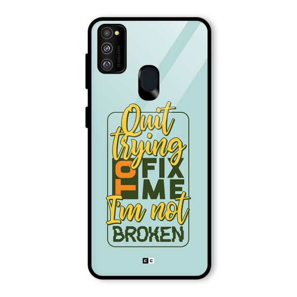 Not Broken Glass Back Case for Galaxy M30s