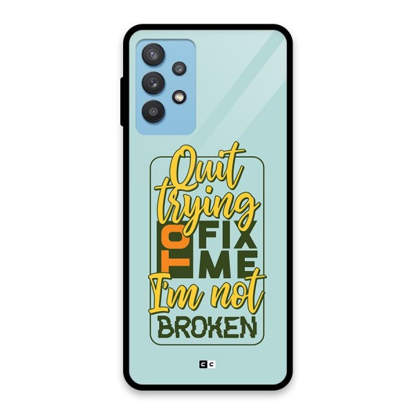 Not Broken Glass Back Case for Galaxy M32 5G