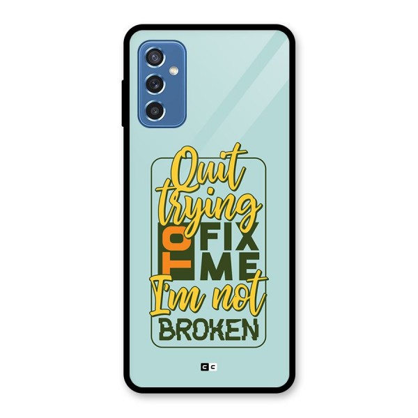 Not Broken Glass Back Case for Galaxy M52 5G