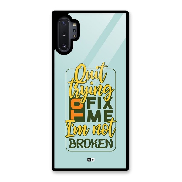 Not Broken Glass Back Case for Galaxy Note 10 Plus